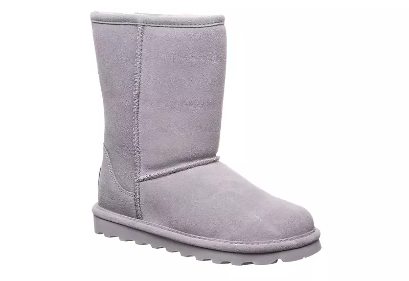 Bearpaw Womens Elle Short Fur Boot - Grey 3 Bearpaw Womens Elle Short Fur Boot - Grey