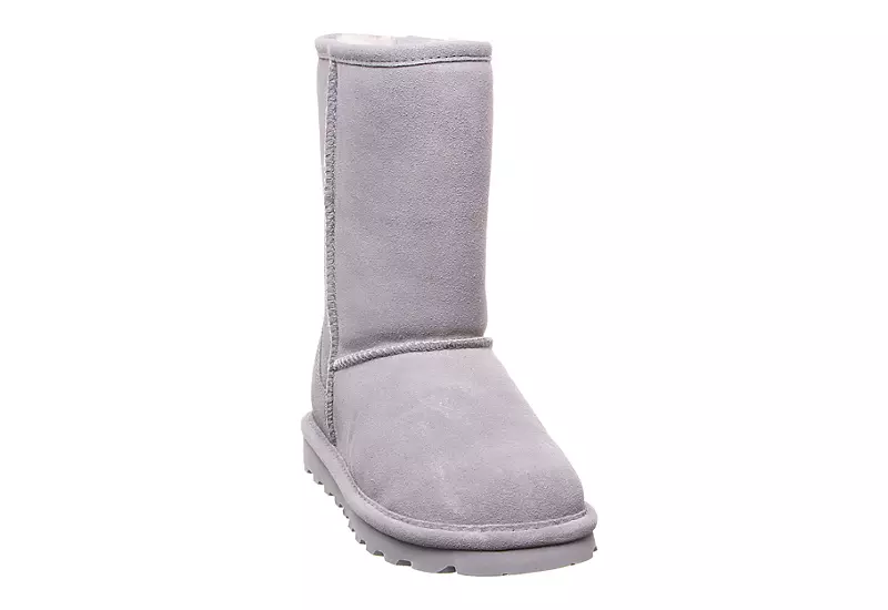Bearpaw Womens Elle Short Fur Boot - Grey 5 Bearpaw Womens Elle Short Fur Boot - Grey - Image 3