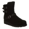 Bearpaw Womens Lucy Fur Wedge Boot - Black -Madden Girl Shop US 01 300778 00