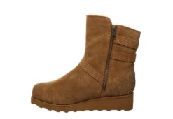 Bearpaw Womens Lucy Fur Wedge Boot - Tan -Madden Girl Shop US 01 300779 03