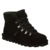 Bearpaw Womens Marta Lace-up Fur Boot - Black