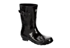 London Fog Womens Piccadilly Rain Boot - Black