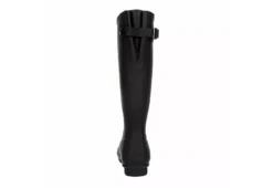 Hunter Boots Llc Womens Original Back Adj Gloss Rain Boot - Black -Madden Girl Shop US 01 302431 04