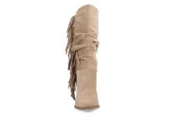 Journee Collection Womens Hartly Fringed Extra Wide Calf Dress Boot - Taupe -Madden Girl Shop US 01 303183 02
