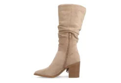 Journee Collection Womens Hartly Fringed Extra Wide Calf Dress Boot - Taupe -Madden Girl Shop US 01 303183 03