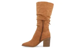 Journee Collection Womens Hartly Fringed Extra Wide Calf Dress Boot - Tan -Madden Girl Shop US 01 303185 03