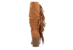 Journee Collection Womens Hartly Fringed Extra Wide Calf Dress Boot - Tan -Madden Girl Shop US 01 303185 04